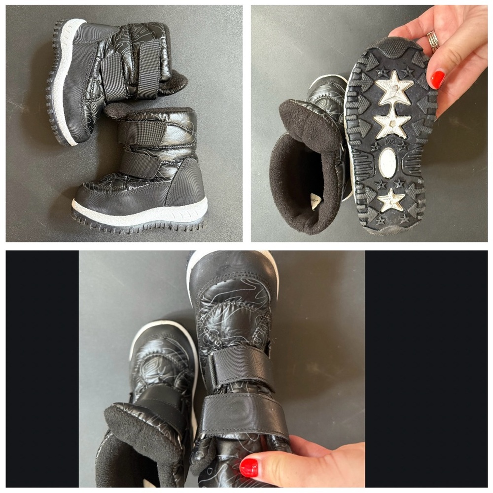 Kids Black Winter Boots